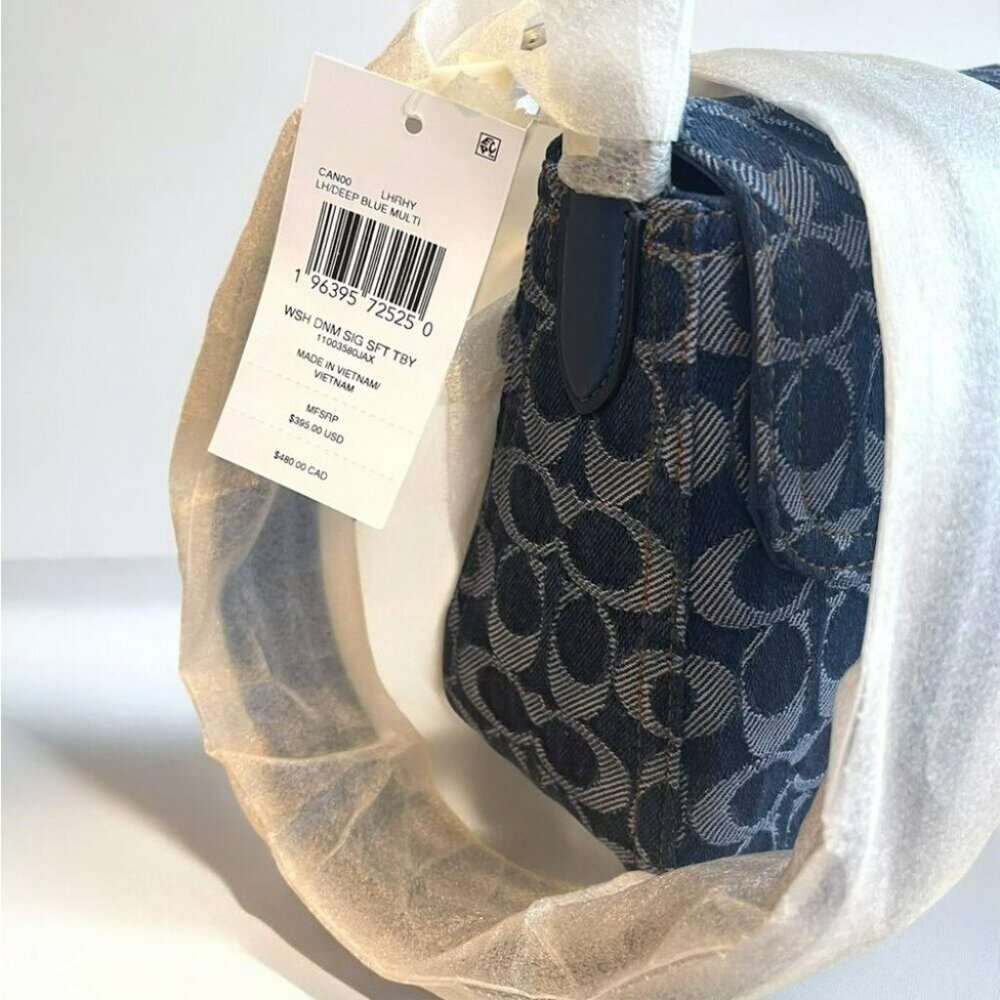 NWT Coach Denim Shoulder Bag - Picture 15 of 16